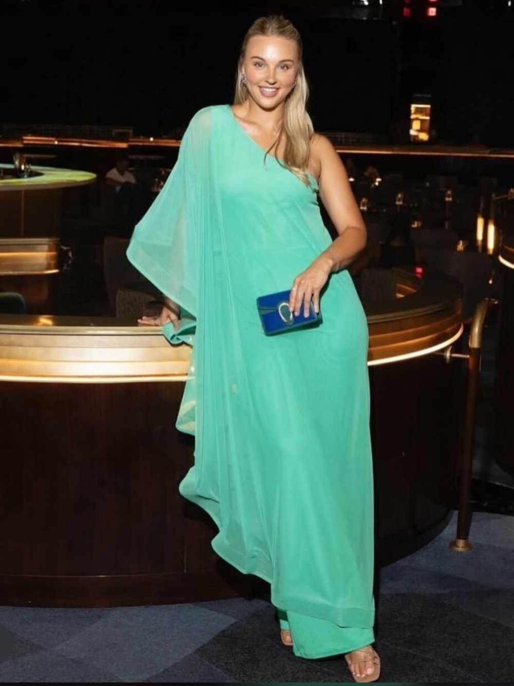 One-Shoulder Batwing Jumpsuit